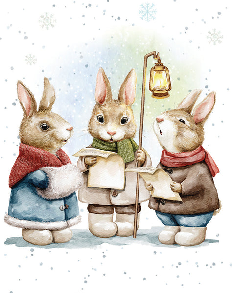 Christmas MINI Card - A Bunny Carol