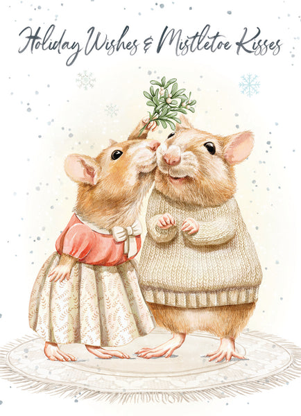 Christmas Card - Mistletoe Kisses