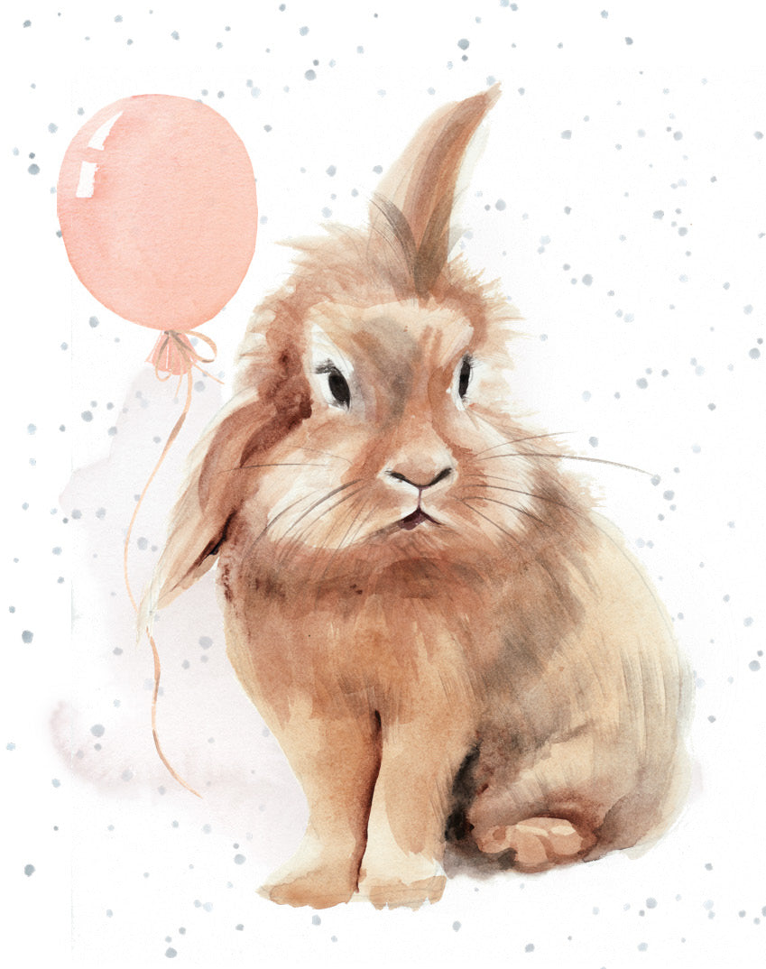 MINI Card - Bunny with Balloon