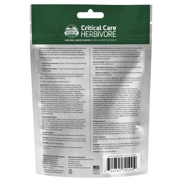 Oxbow Critical Care Herbivore - Anise