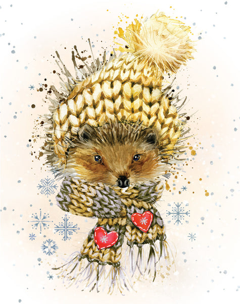 Christmas MINI Card - Hogging the Warmth