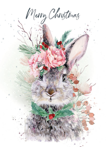 Christmas Card - Merry Christmas Bunny