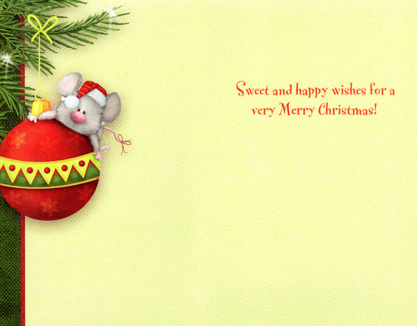 Christmas Card - Mouse Ornament
